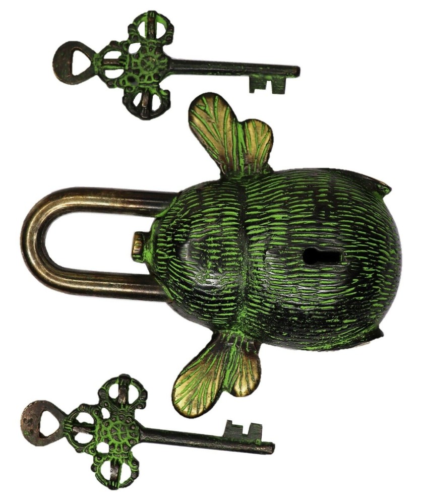 Bumblebee Shape Victorian Antique Style Door Lock Handmade Solid Brass Padlock