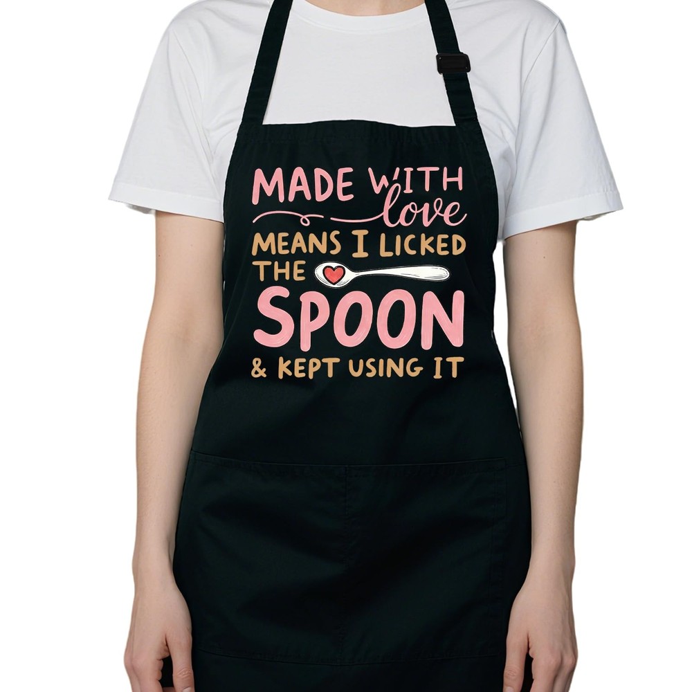 Cute Aprons Women 2 Pockets Adjustable Kitchen Cooking Baking Gift