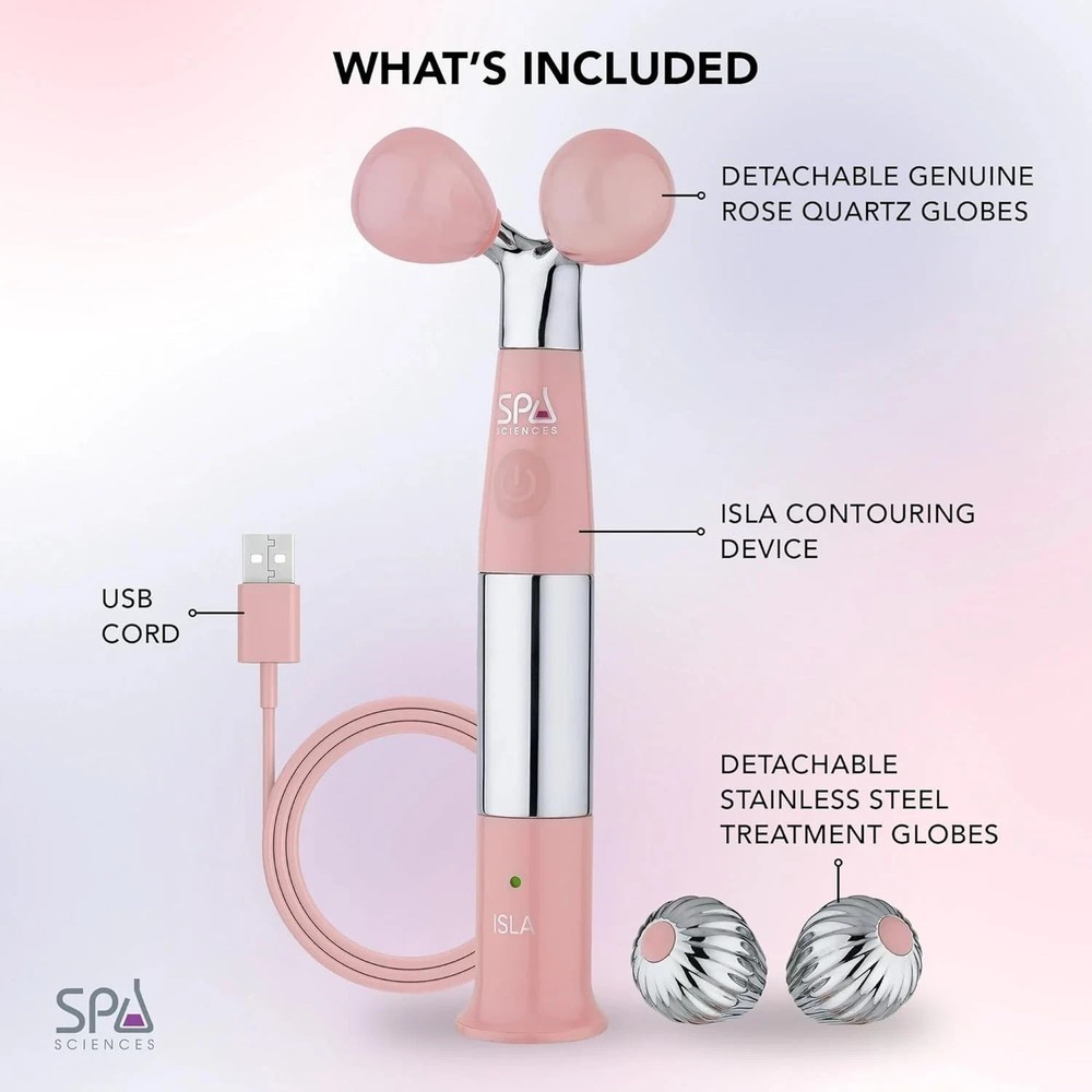 Spa Sciences ISLA Sonic Silver Face & body Contouring Ice & Heat Roller