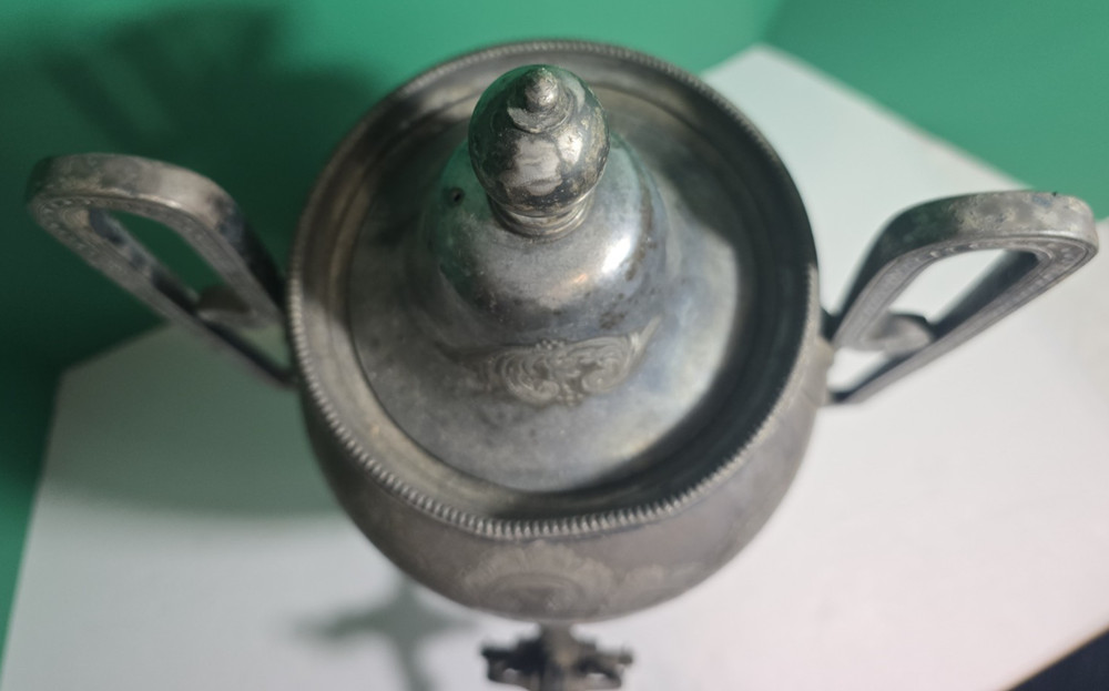 VTG WALKER & HALL VICTORIAN SILVER PLATE SAMOVAR "MAKER'S MARK"