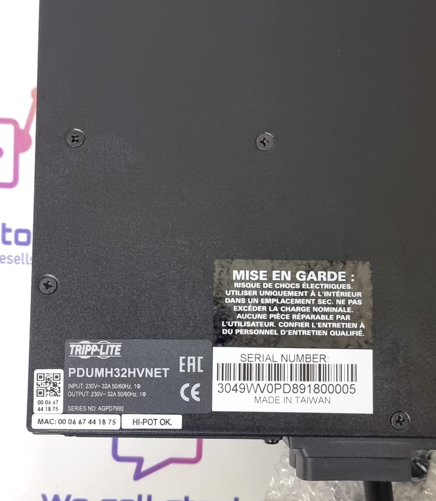 TRIPP LITE PDUMH32HVNET Switched Power Distribution Unit