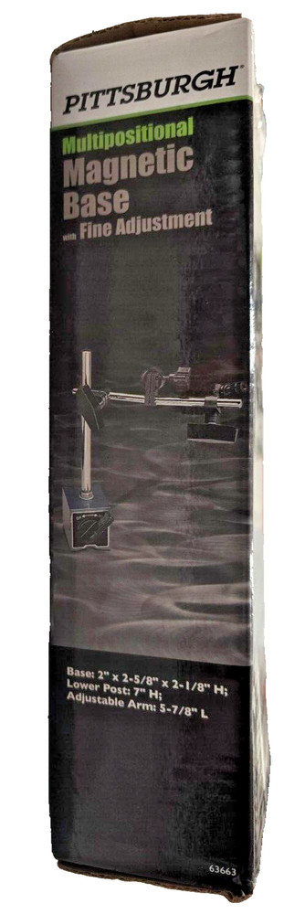Pittsburgh Multipositional Magnetic Base w/Fine Adjustment Model 63663