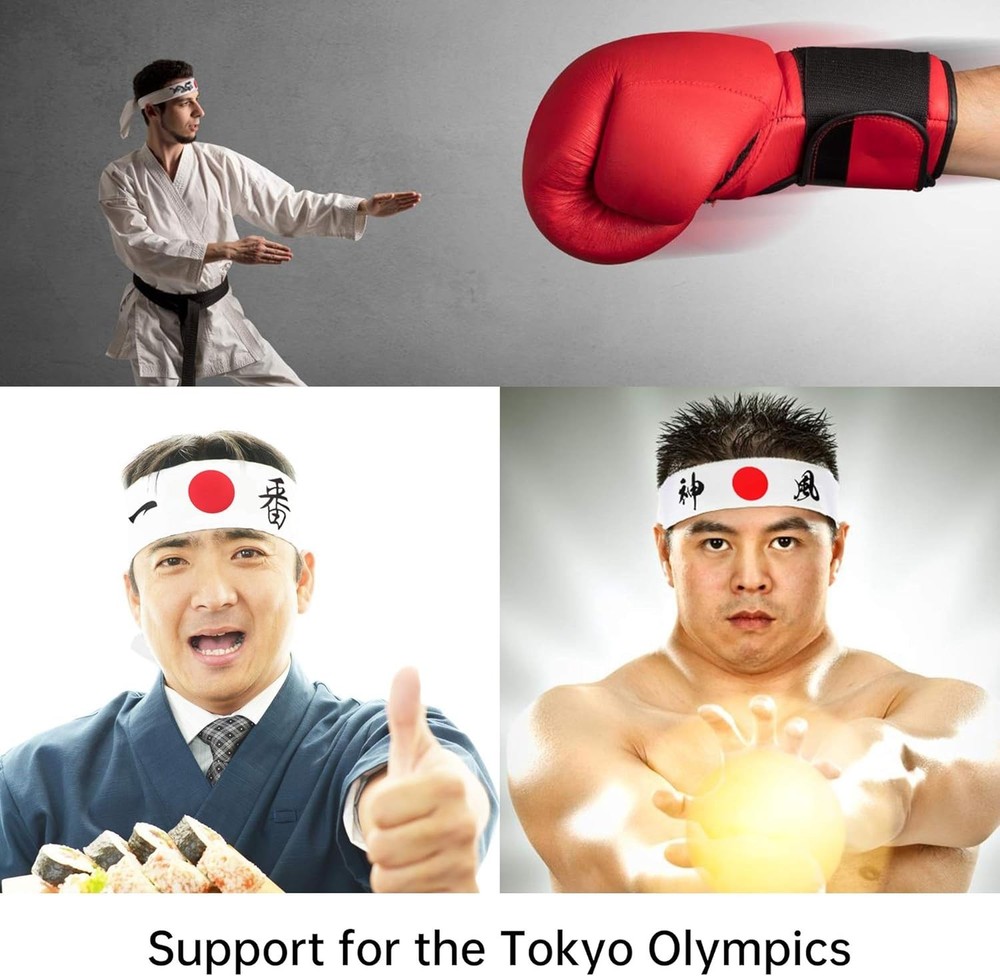 Versatile Reversible Warrior Headband - Ideal for Halloween & Karate Training