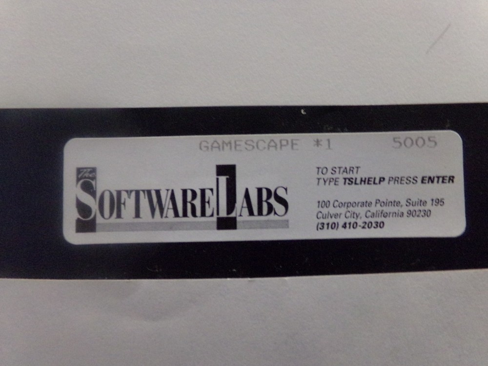 SoftwareLabs Gamescape 1 & 2 Floppy Disk