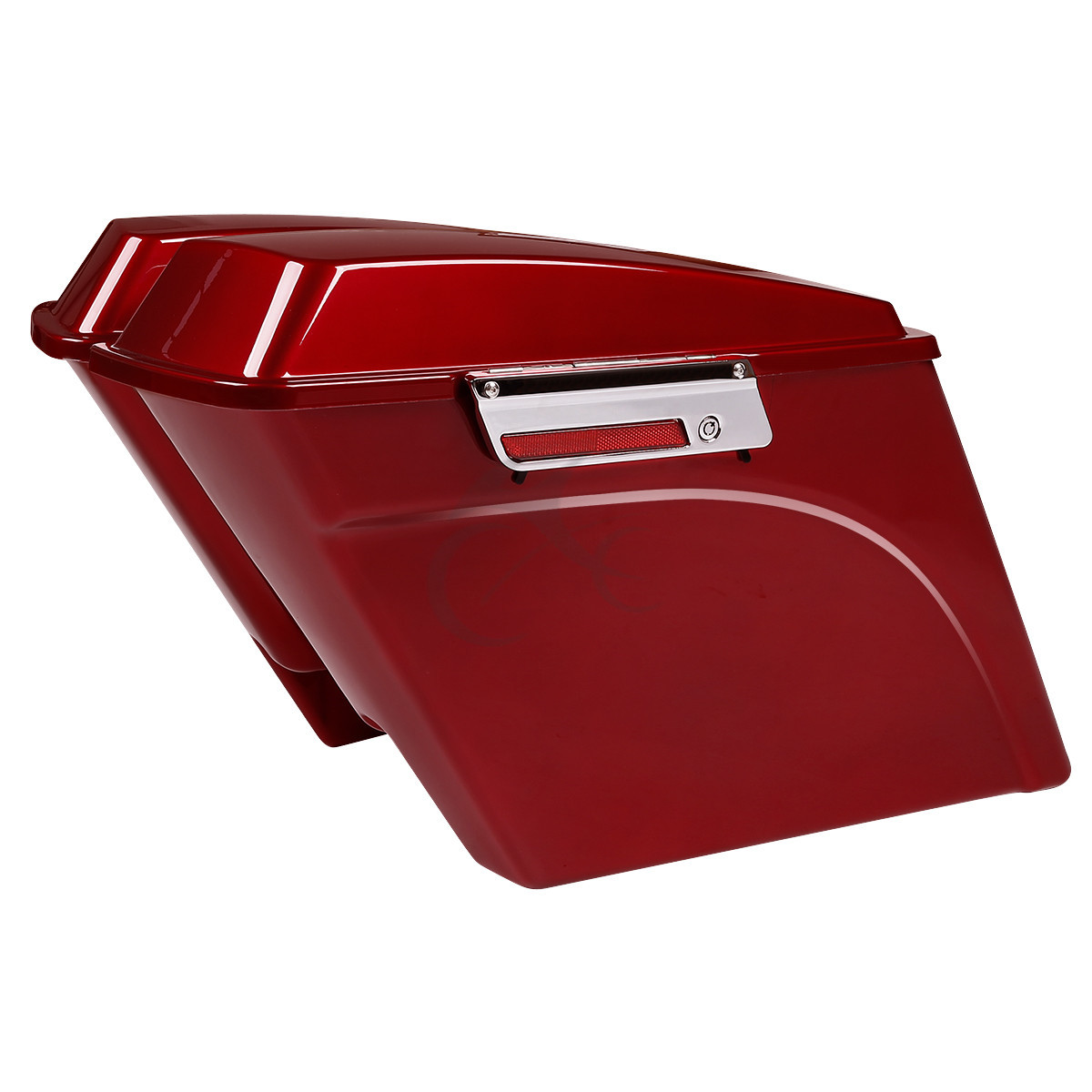 5" Stretched Saddlebags Fit For Harley Electra Glide 93-13 Velocity Red Sunglo