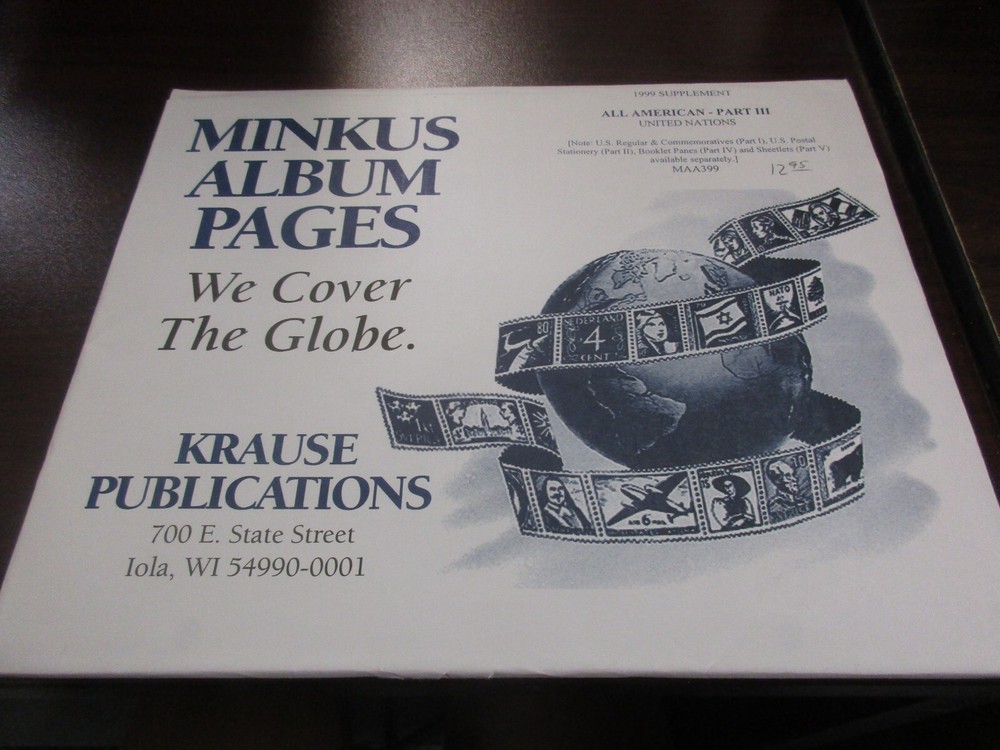 "MINKUS"  ALBUM PAGES  ALL AMERICAN PART #3  1999    W/FREE SHIPPING!!!