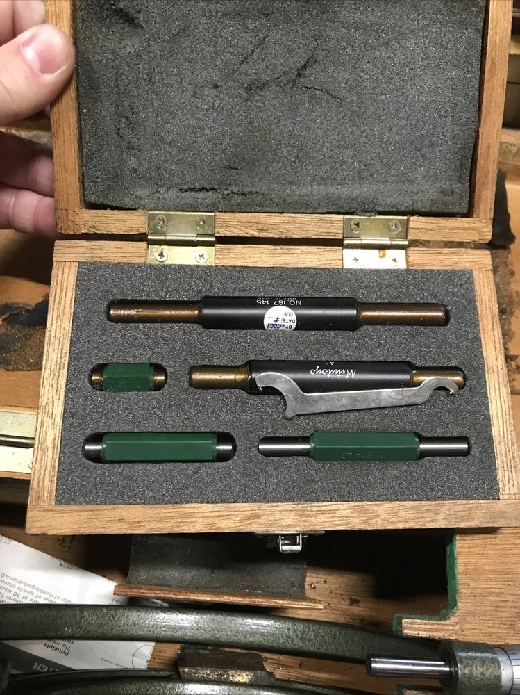 Mitutoyo 0-6” Micrometer Set With Standards Missing 1”-2” Micrometer 103-904