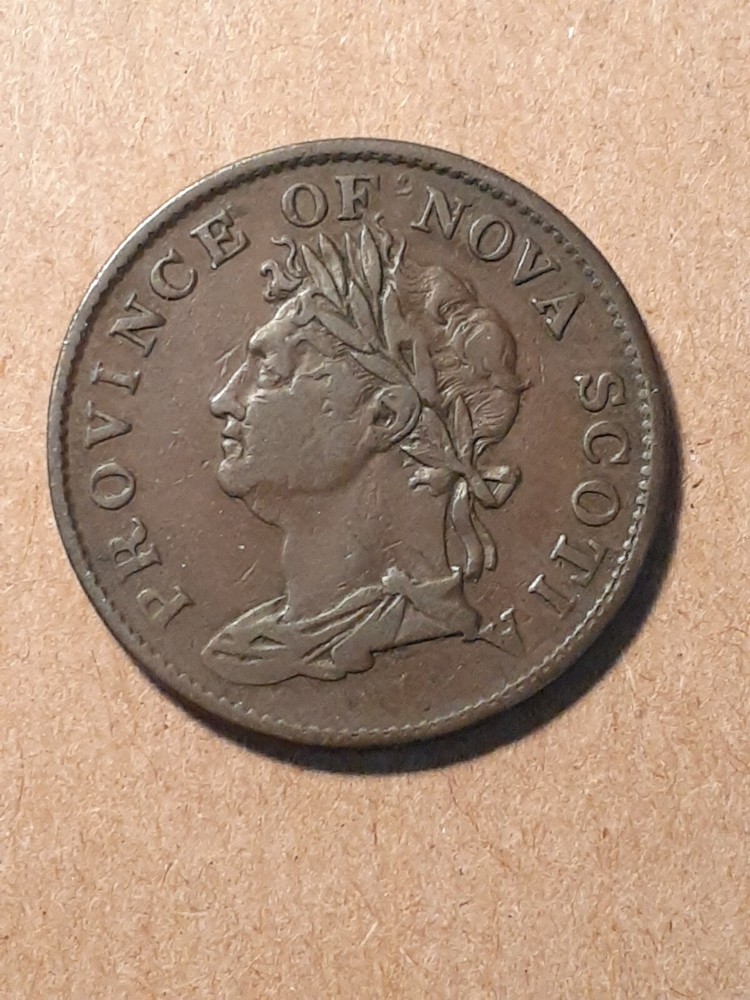 1824 GEORGE IV    NOVA SCOTIA CANADA    HALFPENNY TOKEN