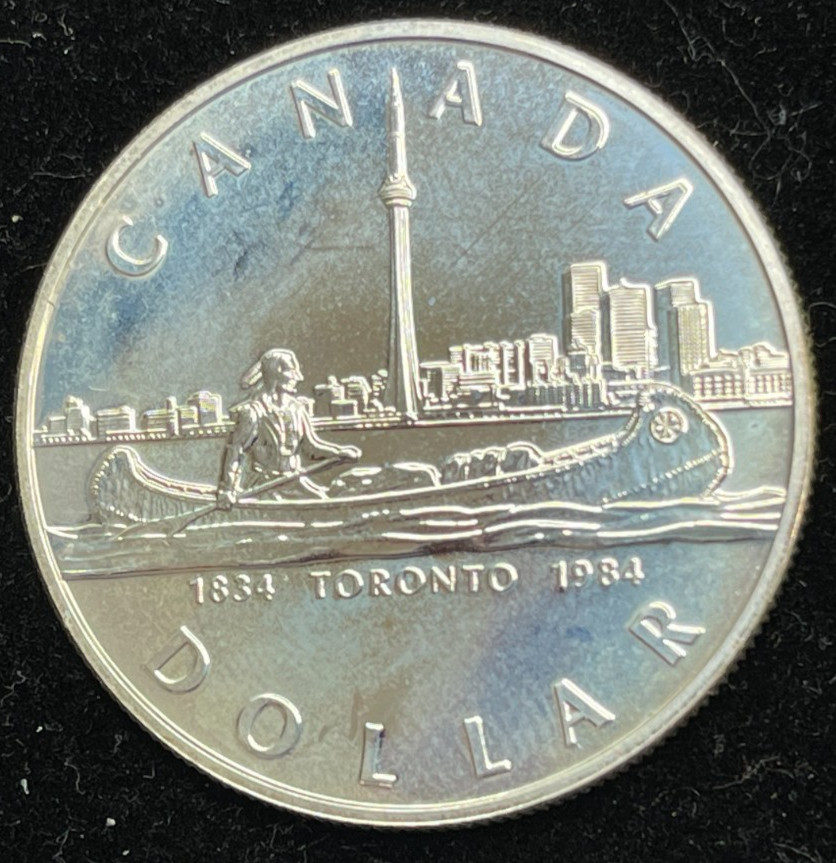 1984 Canada One Dollar Silver Coin Excellent Condition