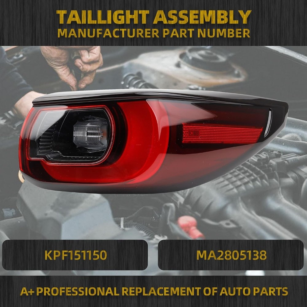 Tail Light Assembly Compatible with 2022-2024 Mazda CX-5 Right Passenger Side