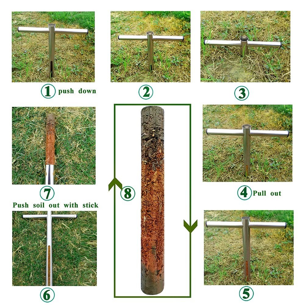 Soil Sample Probe 12 Inch with T Handle, Soil Sampler Tool, Soil Test