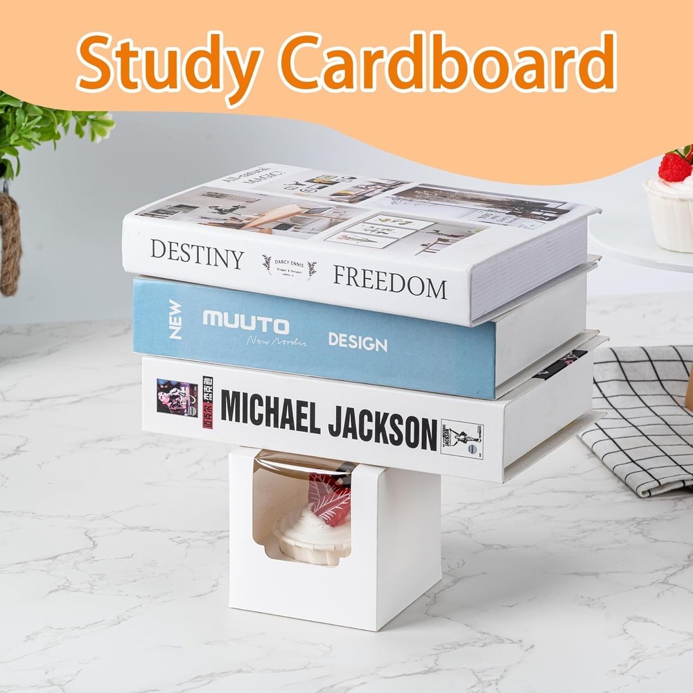 Stackable 25 Pack Cupcake Boxes with Windows – Perfect for Parties and Gifting