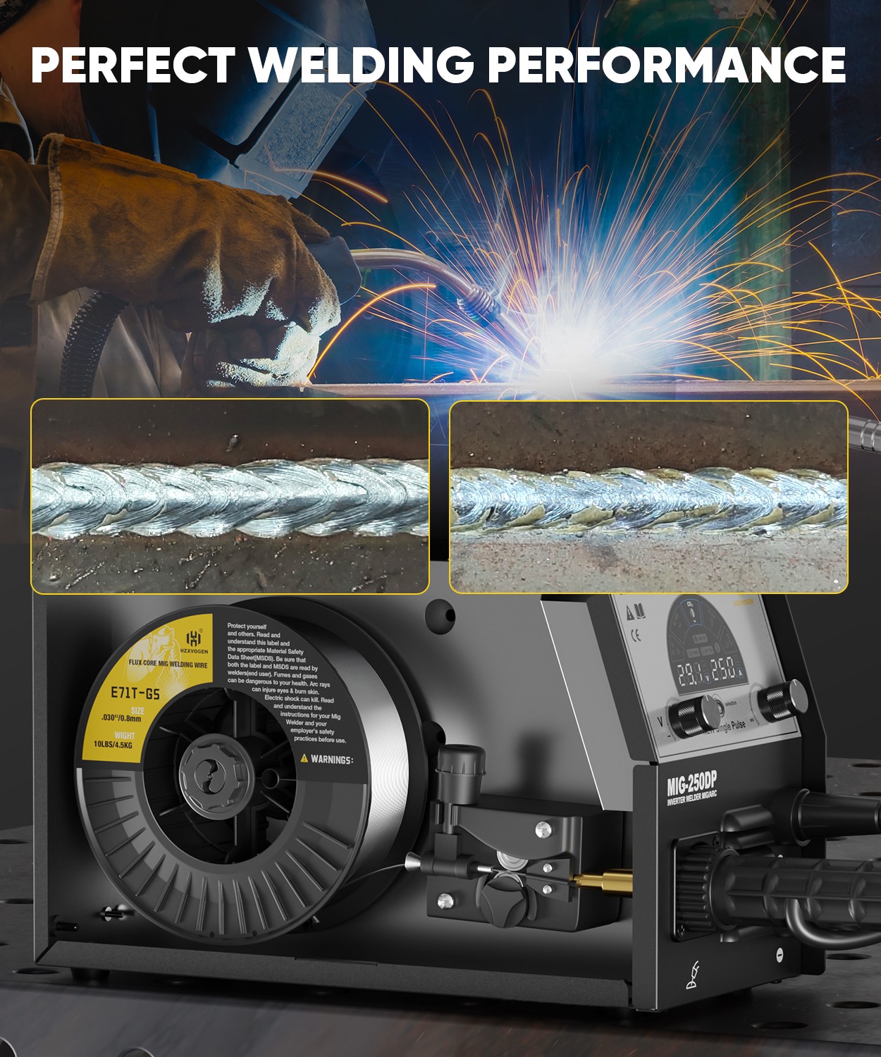 10lbs/0.030in Flux Core Welding Wire Flux Mig Welder Welding Wire Low Spatter US