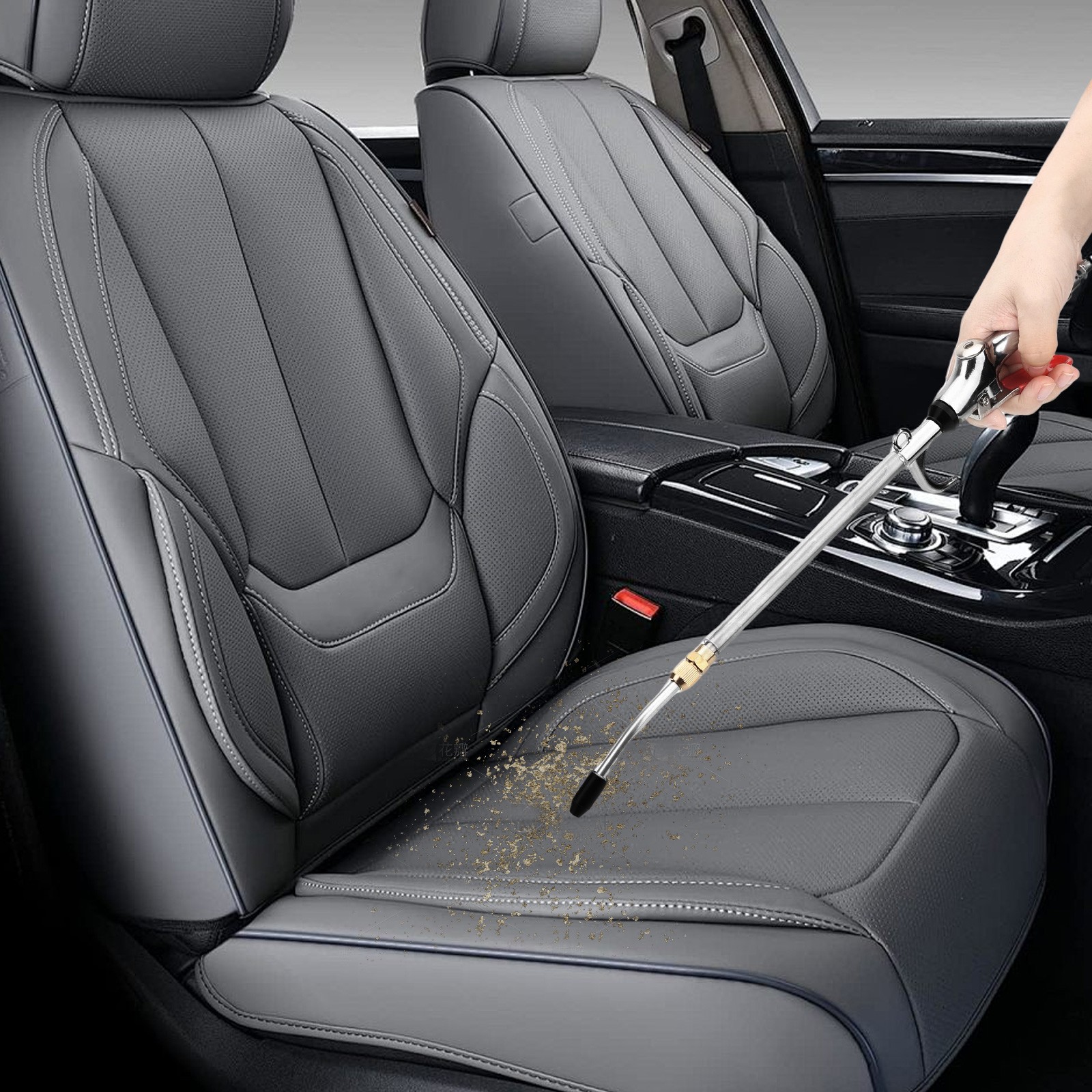 Heavy Duty Air Blow Gun 17–26in Extendable Nozzle High Flow Dust Clean1/4" Plug