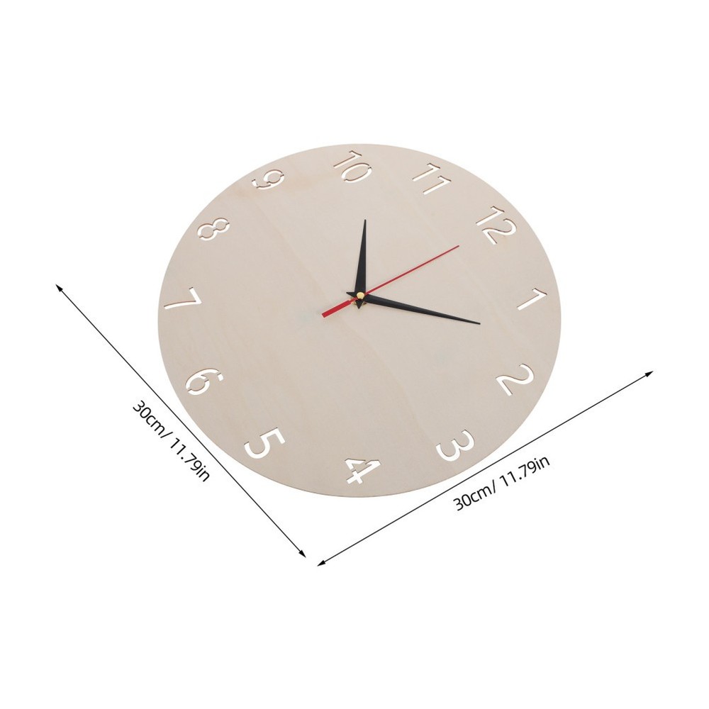 2 Set Wooden Wall Clock Panel Classroom Craft Supplies Making Kit