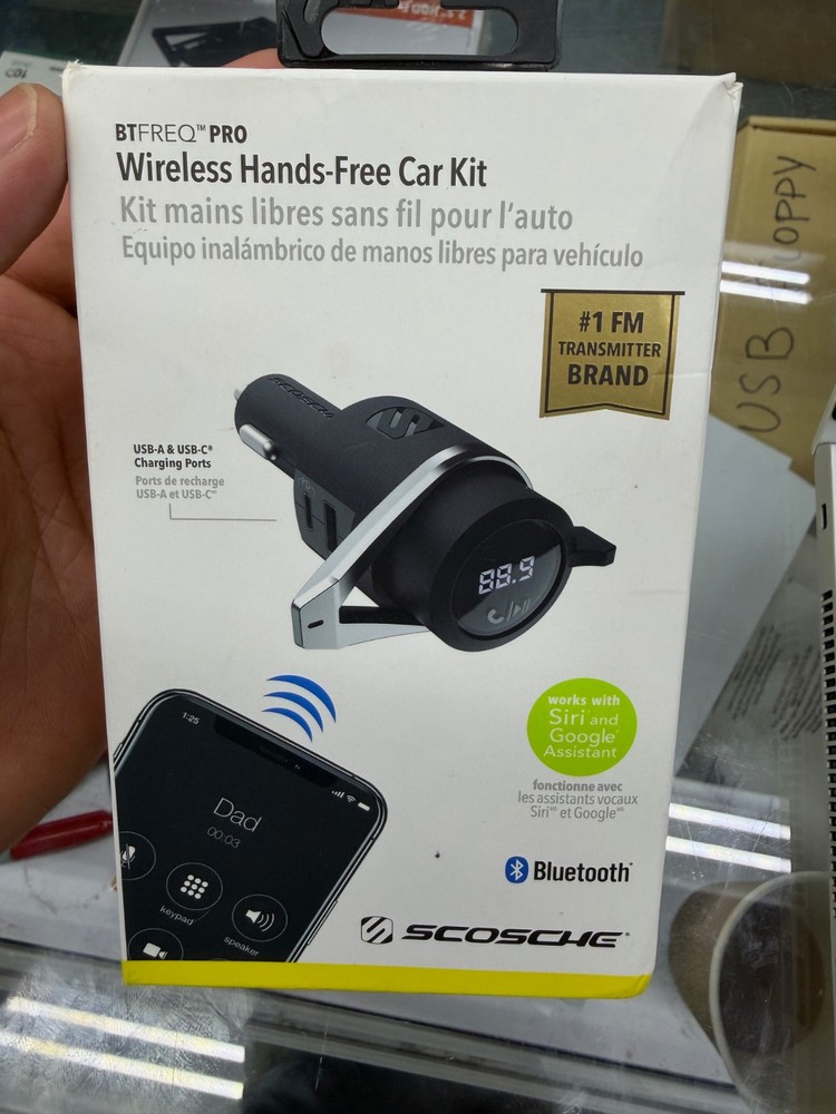 Scosche BTFREQ PRO Wireless Hands-Free Car Kit (BTFMPD3SR-SP)