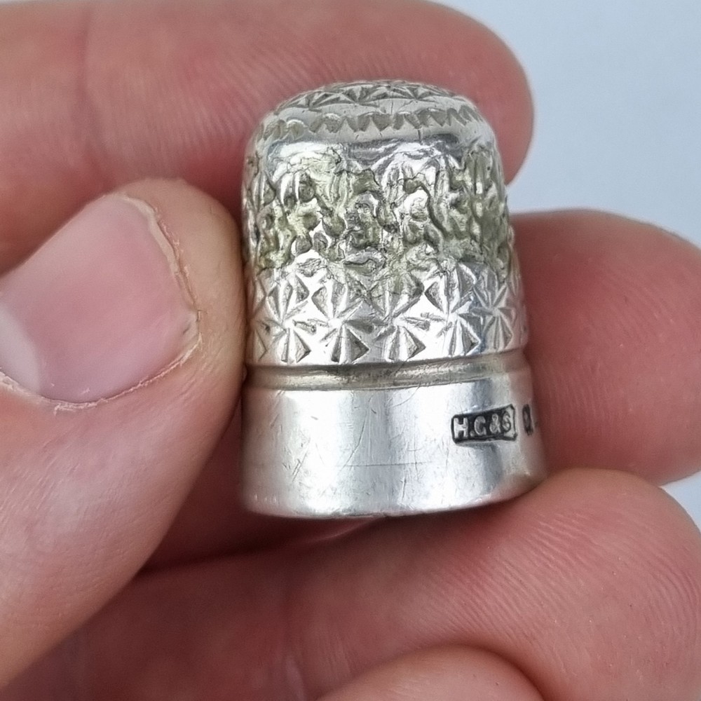 Antique Solid Silver Thimble Birmingham 1928 Henry Griffith & Sons