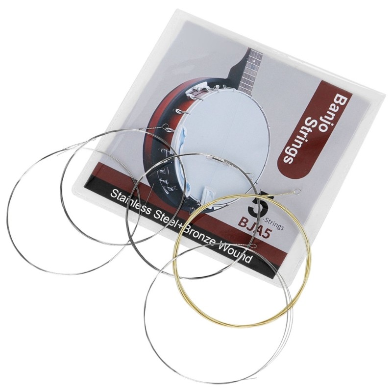 Rustproof Practice Strings Stainless Steel & Bronze Winding Banjo Strings