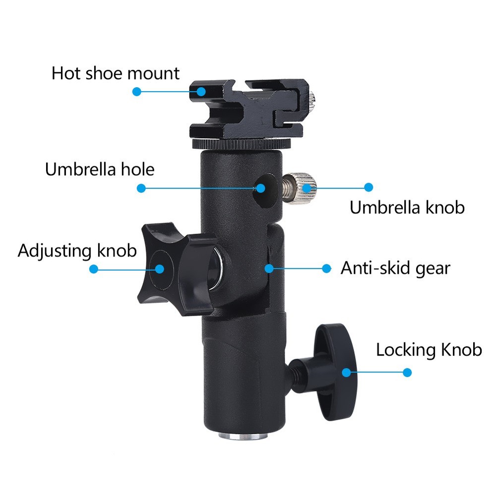 Hot Shoe Mount 1/4in 3/8in Screw Adapter Multipurpose Flash Mount Bracket E Fit⭐