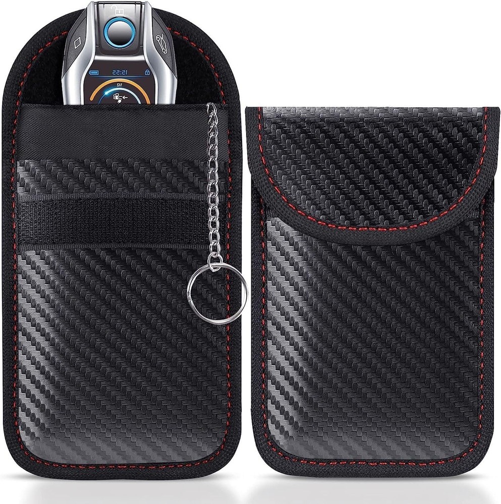 Universal Fit Faraday Signal Blocking Pouch for Keyless Car Entry Security