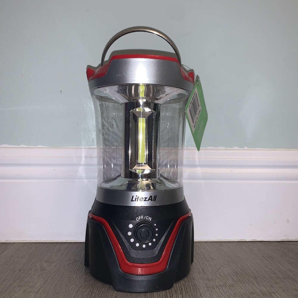 LitezAll COB LED Dimmable Lantern With Built In Compass Flash Light New