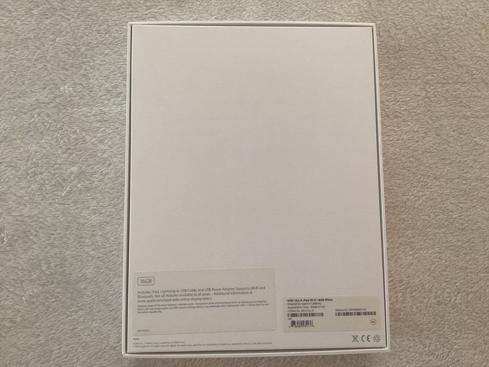APPLE IPAD 4TH GENERATION Wi-Fi 16GB~MODEL A1458 WHITE~EMPTY BOX, PAPERS ONLY