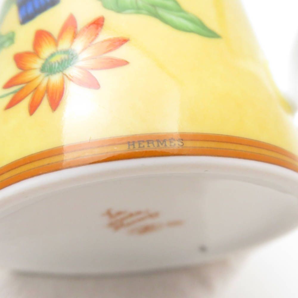 HERMES SC8745B1 Siesta Mug Flower Bird Fruit Ceramic Hand Painted 1pc