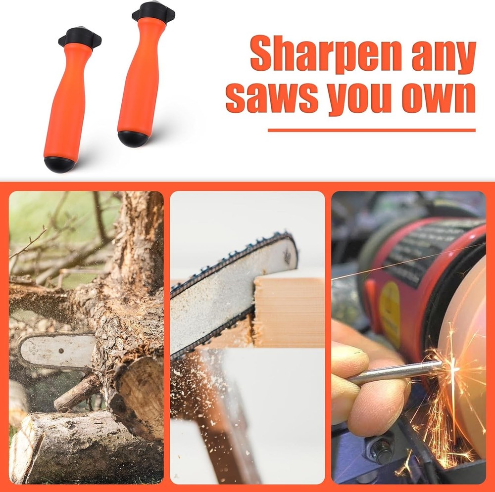 2 Pack Round File Handle with Adjustable Nut, Nylon File Tool Replacement Grip