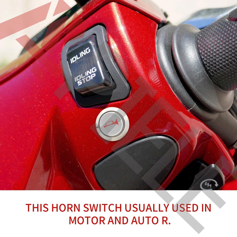 16mm 12V Momentary Speaker Horn Push Button Toggle Blue/Silver Shell 16MM