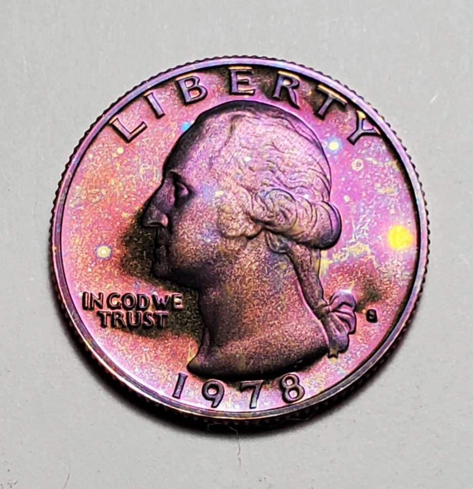 TONED 1978 S WASHINGTON QUARTER PROOF UNC #C9674