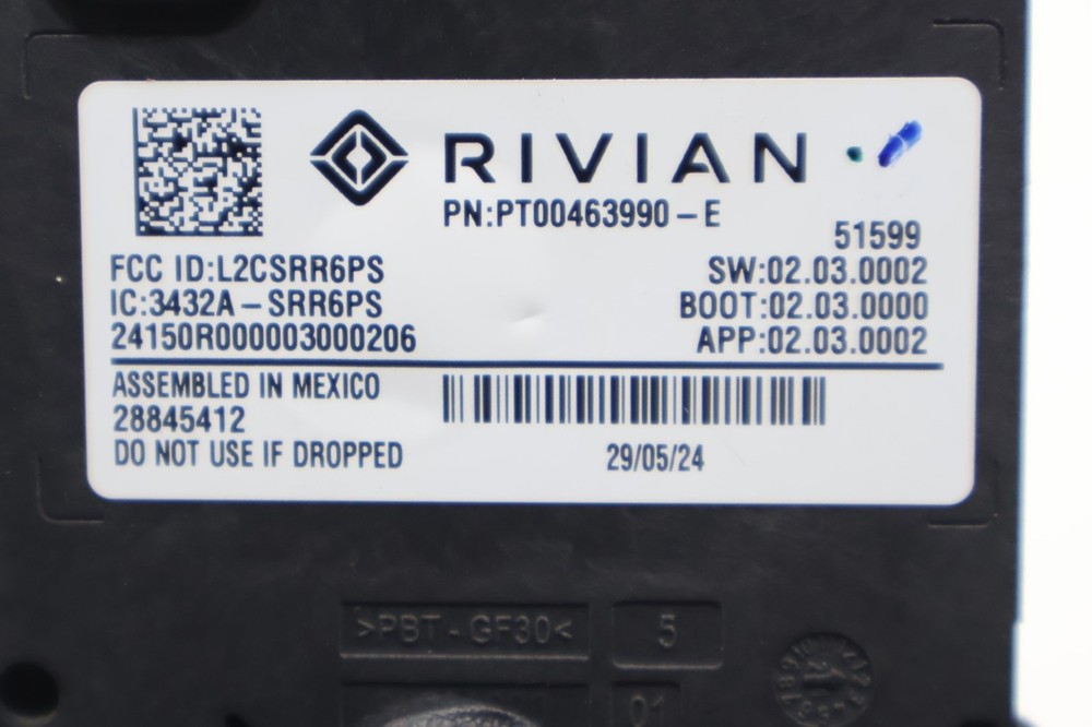 2025 RIVIAN R1S FRONT LEFT SIDE BLIND SPOT RADAR SENSOR MODULE UNIT OEM