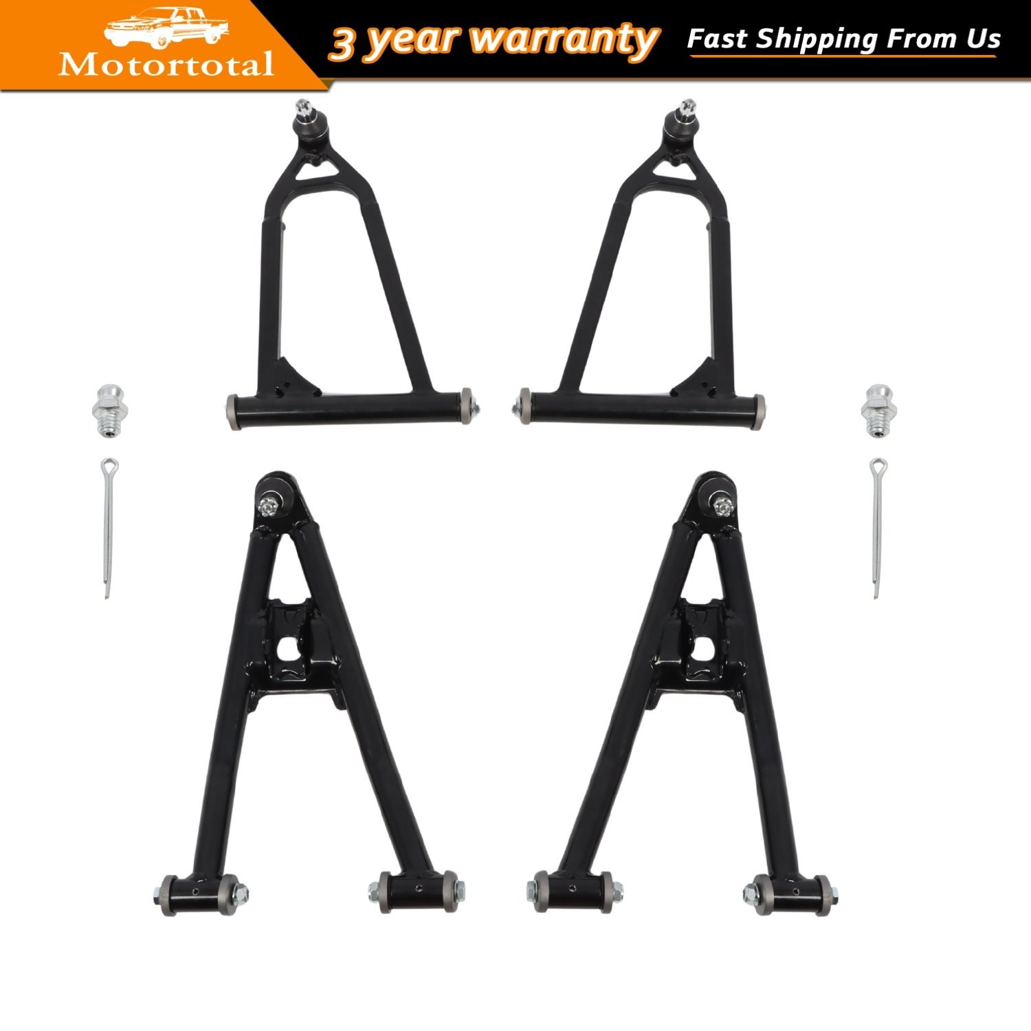 Right ＆ Left Front Upper Lower A-Arms For Yamaha Raptor 700 YFM700R 06-23
