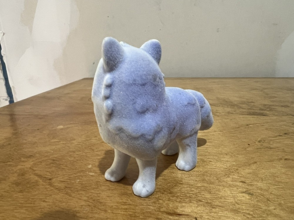 Scribble Scrubbie Pets Arctic Igloo Felt Arctic Fox Replacement Figure Flocked