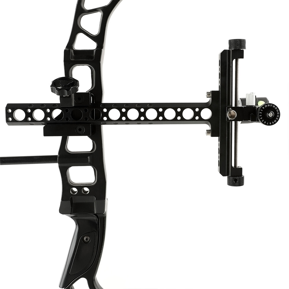Compound Bow Sight Archery 4X lens 0.059" Fiber Optic Pin Micro Adjust Hunting