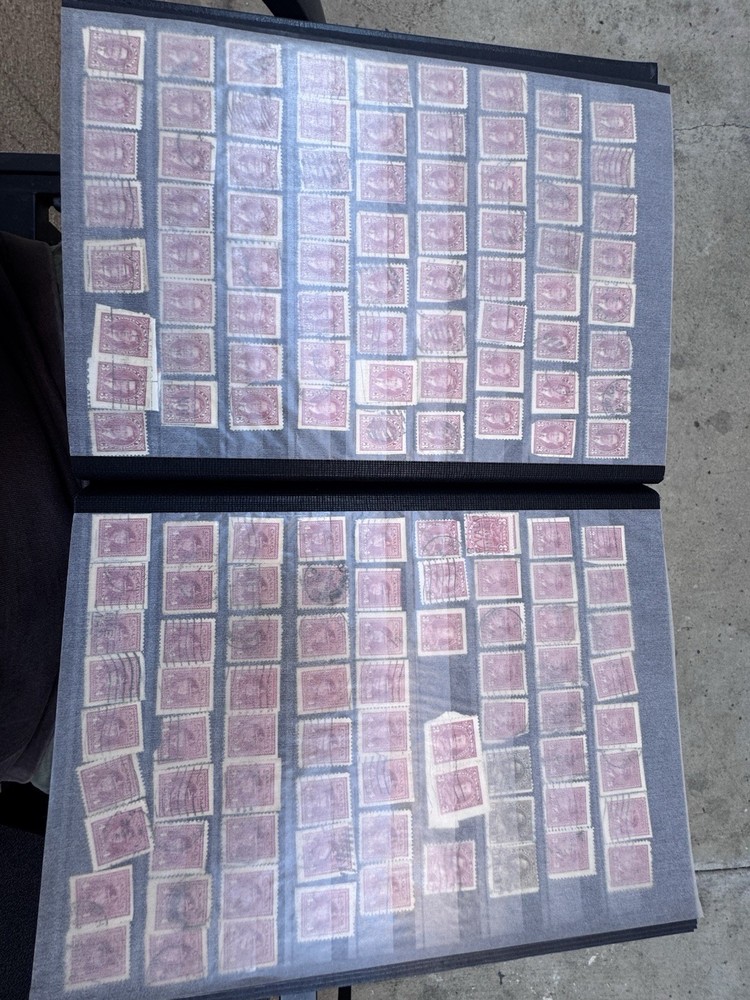 32 Page Great Condition Stockbook Glassine Interleaf Chock Full Of Stamps