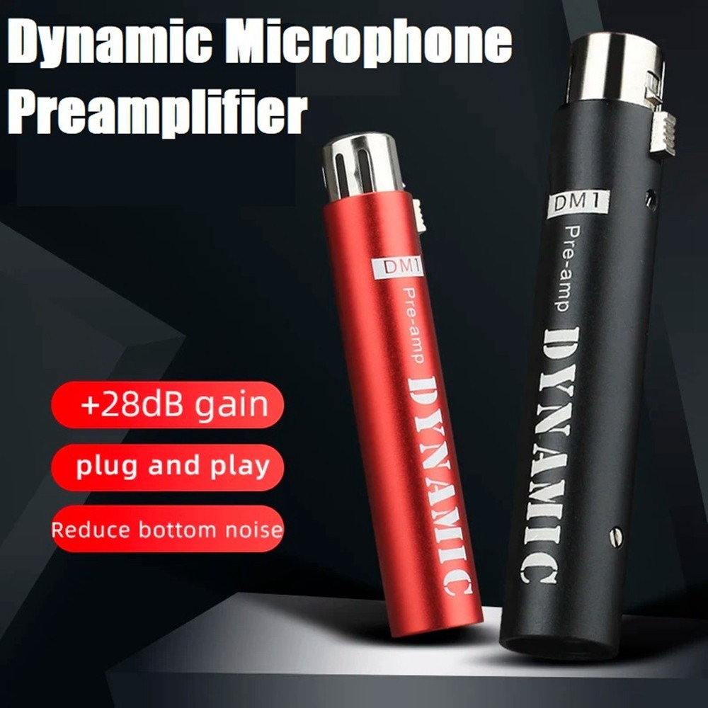 Replace for DM1 Dynamic Microphone Preamplifier 28DB Gain Amplifier for7710