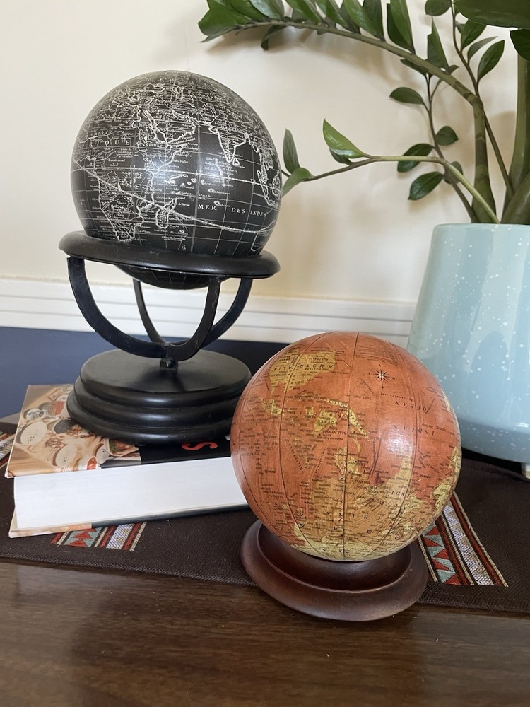 Globes with Interchangeable Stands - Set of 2