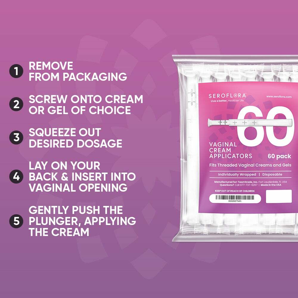 Disposable Vaginal Cream Applicators - Fits Premarin, Estrace, 60 packs