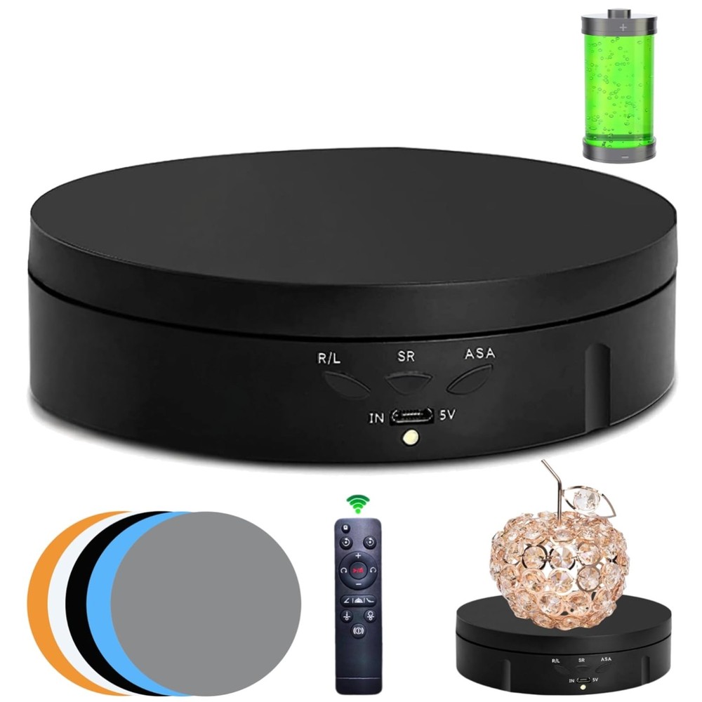 Remote Control Rotating Display Stand, 5 Colors Backgrounds