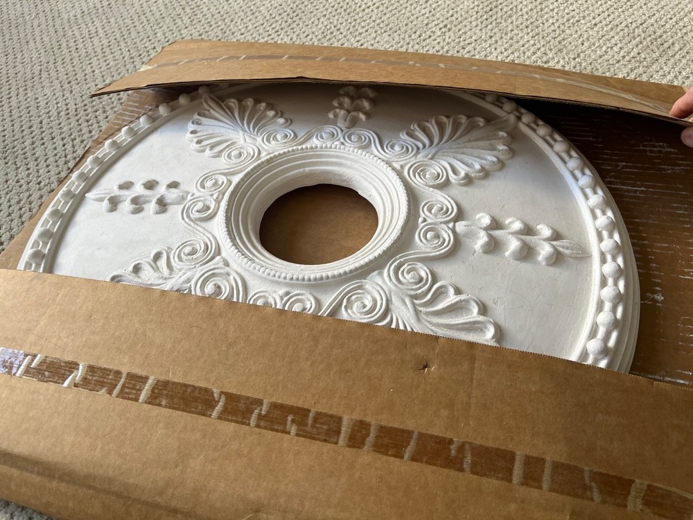 Victorian Style Plaster Ceiling Medallion 20” Diameter