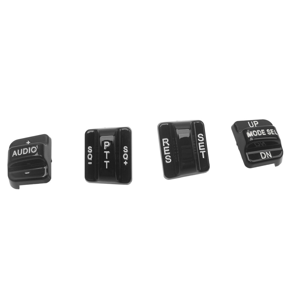Black Mount Caps Hand Control Switch Button Covers For Harley Touring Road Glide
