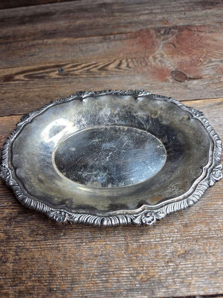 Vintage Sheridan Silver Plated Butter Dish