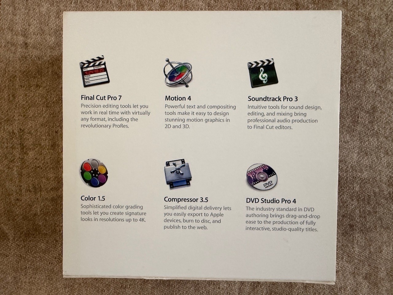 Apple Final Cut Studio HD Upgrade Edition Complete w/ Discs & Documentation