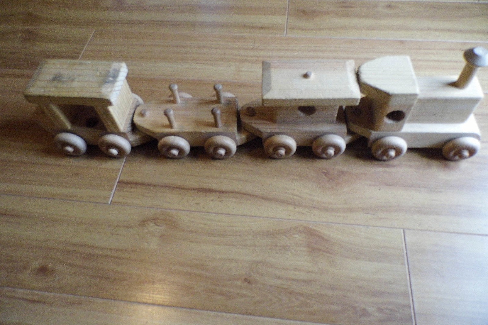 Four Car Solid Wood Train Set