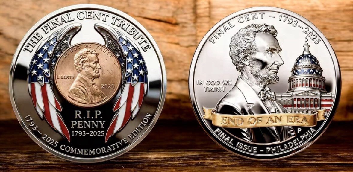 The Final Cent Tribute 1793-2025 USA Penny Commemorative Medallion