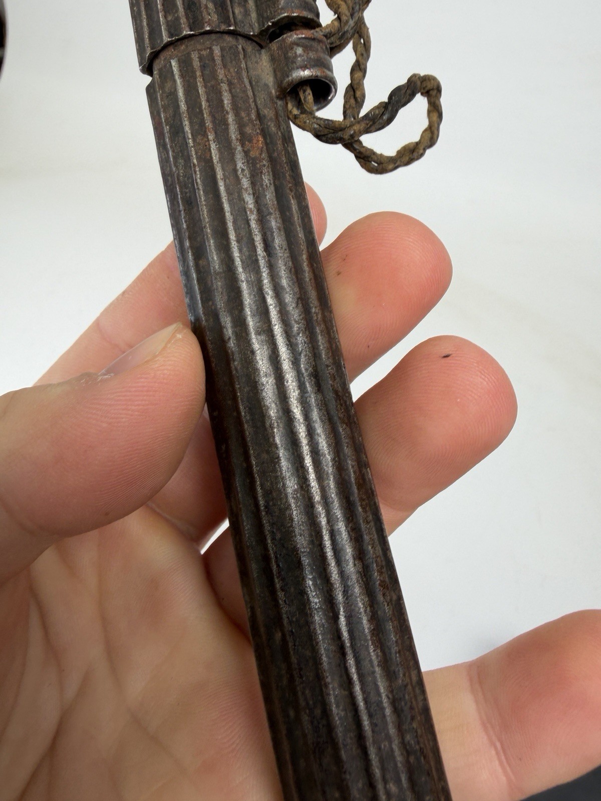 Finely Chased Iron Pen Case Scabbard Holder Tibet Tibetan 17-18TH Century