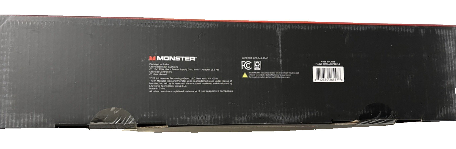 2 PACK Monster Auto Heated Seat Covers. BRAND NEW FACTORY SEALED