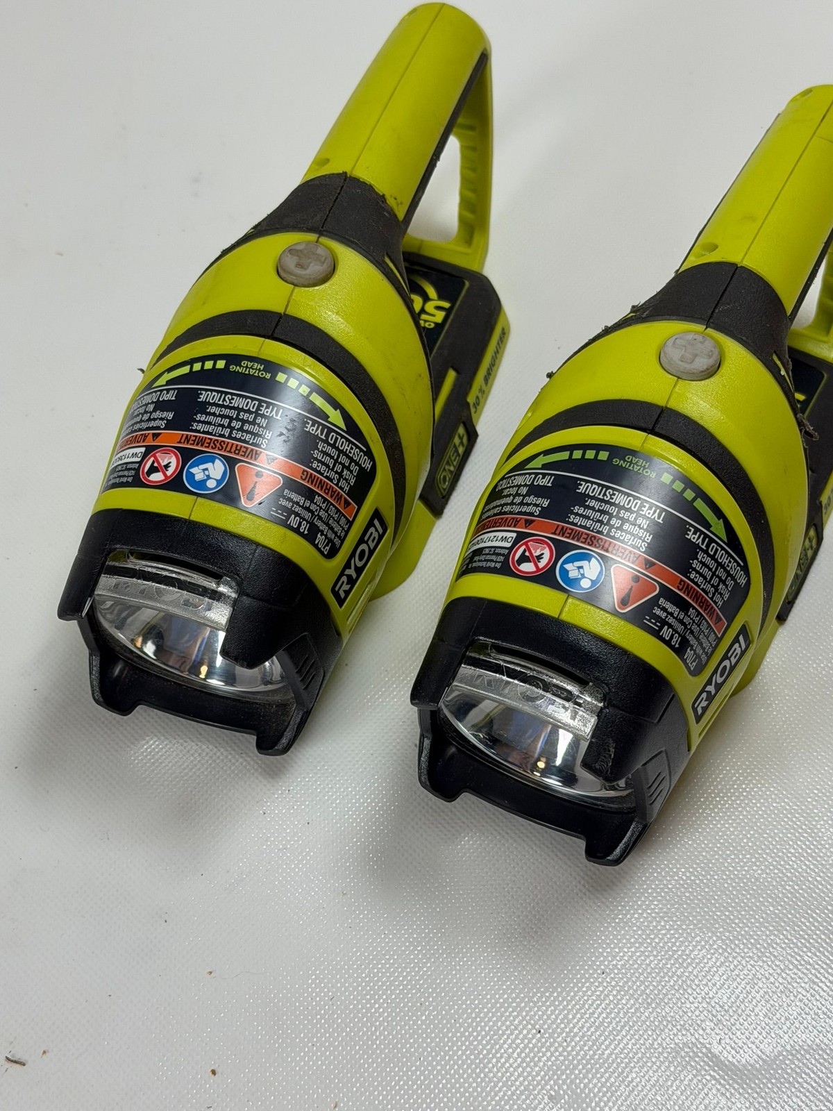 Ryobi P704 ONE+ 18V Cordless Flashlight Work Light Lot of 2 Tool Only