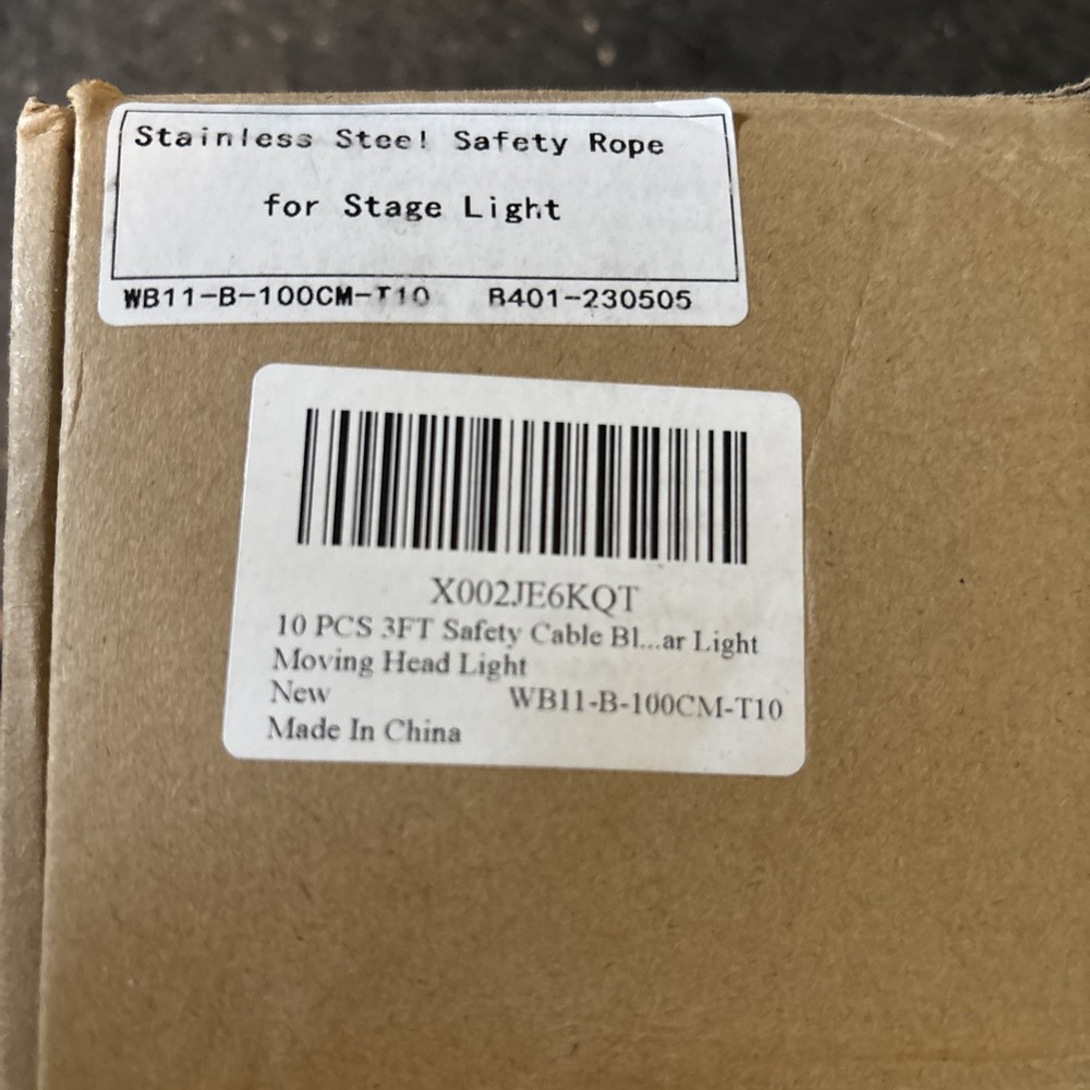 10pcs Safety Light Cable Black 3ft