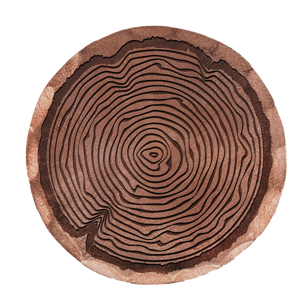 Tree Rings Embossed Copper Golf Ball Marker by Sunfish